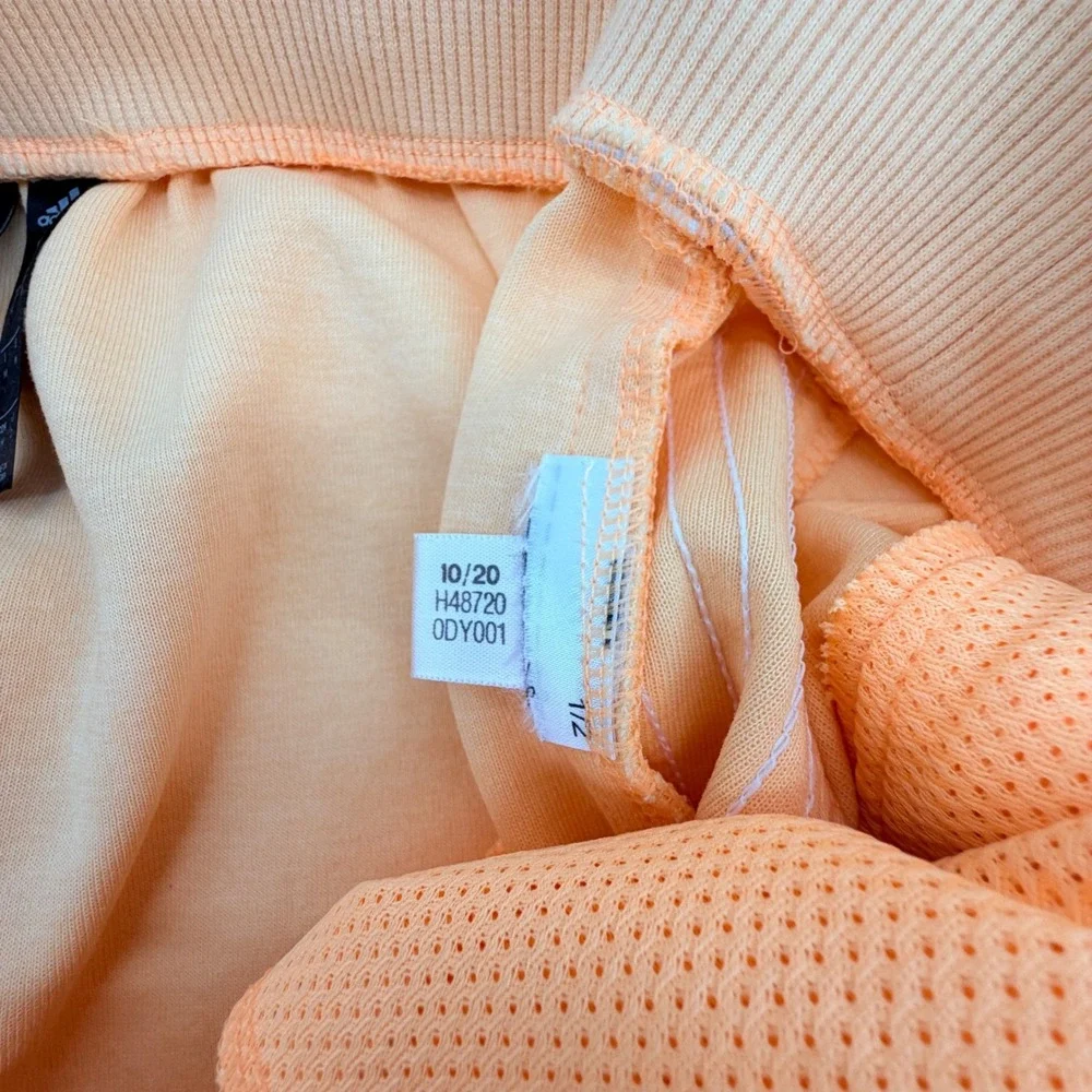 Adidas x Peloton Go Retro Jogger Pants Unisex M Acid Orange 3 Stripe Gym Lounge